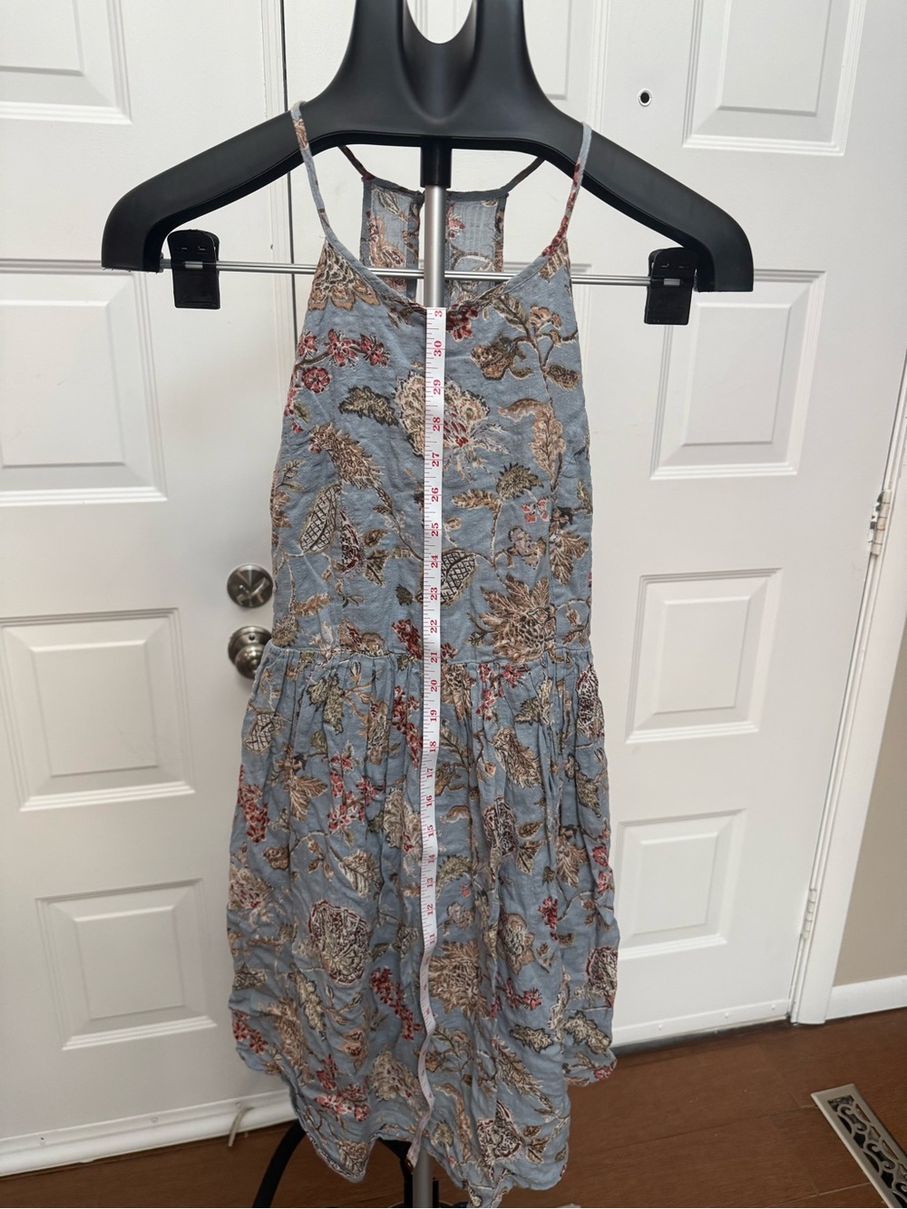 Wishlist Dusty Blue Floral-Trim Dress - Picture 4 of 6